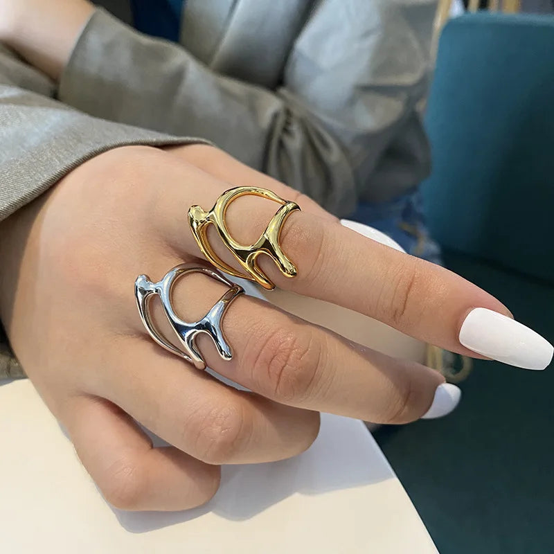 Vintage Elegant Irregular Adjustable Rings